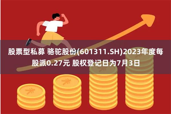 股票型私募 骆驼股份(601311.SH)2023年度每股派0.27元 股权登记日为7月3日